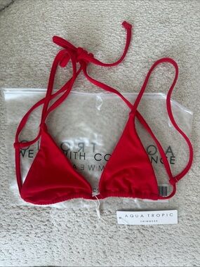 Aqua Tropic Costa Brava Bikini Top - Red